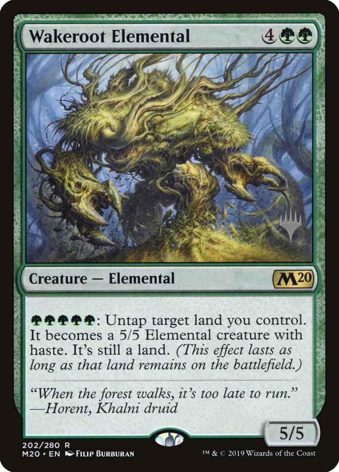Wakeroot Elemental (Promo Pack) [Core Set 2020 Promos] Magic: The Gathering