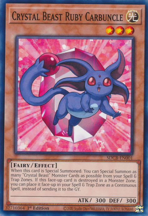 Crystal Beast Ruby Carbuncle [SDCB-EN001] Common Yu-Gi-Oh!