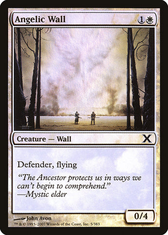 Angelic Wall (Premium Foil) [Tenth Edition] Magic: The Gathering