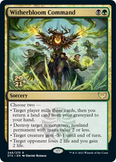 Witherbloom Command [Strixhaven: School of Mages Prerelease Promos] Magic: The Gathering