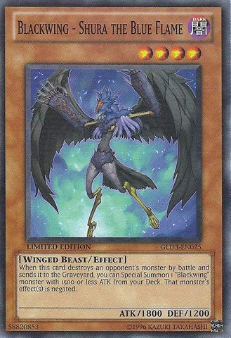 Blackwing - Shura the Blue Flame [GLD3-EN025] Common Yu-Gi-Oh!