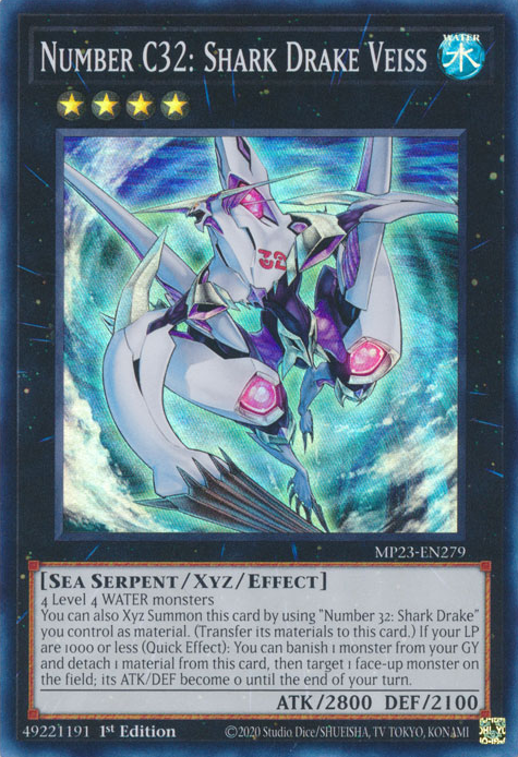Number C32: Shark Drake Veiss [MP23-EN279] Super Rare Yu-Gi-Oh!