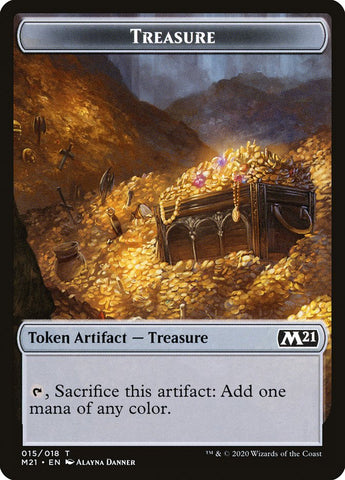 Beast // Treasure Double-Sided Token [Core Set 2021 Tokens] Magic: The Gathering