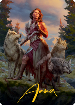 Arlinn, the Pack's Hope 1 Art Card (Gold-Stamped Signature) [Innistrad: Midnight Hunt Art Series] Magic: The Gathering