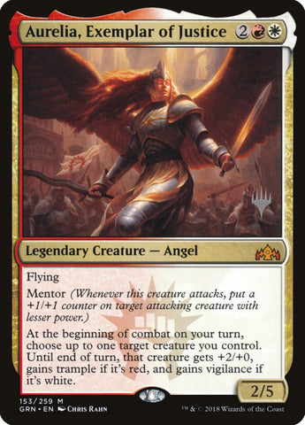 Aurelia, Exemplar of Justice (Promo Pack) [Guilds of Ravnica Promos] Magic: The Gathering