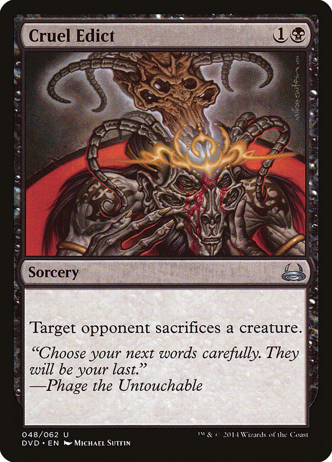Cruel Edict (Divine vs. Demonic) [Duel Decks Anthology] Magic: The Gathering