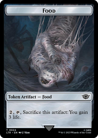 Ballistic Boulder // Food (0024) Double-Sided Token (Surge Foil) [The Lord of the Rings: Tales of Middle-Earth Tokens] Magic: The Gathering