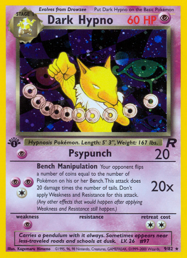 Dark Hypno (9/82) [Team Rocket 1st Edition] Pokémon