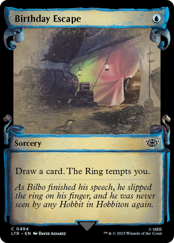 Birthday Escape [The Lord of the Rings: Tales of Middle-Earth Showcase Scrolls] Magic: The Gathering