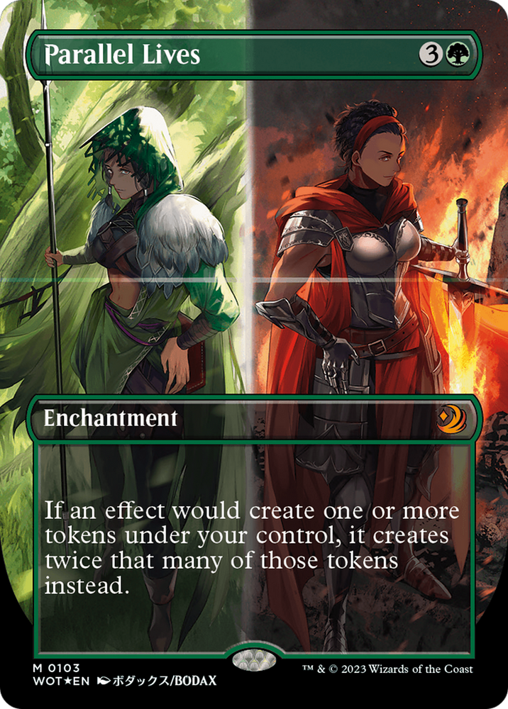 Parallel Lives (Anime Borderless) (Confetti Foil) [Wilds of Eldraine: Enchanting Tales] Magic: The Gathering