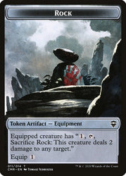 Golem // Rock Double-Sided Token [Commander Legends Tokens] Magic: The Gathering