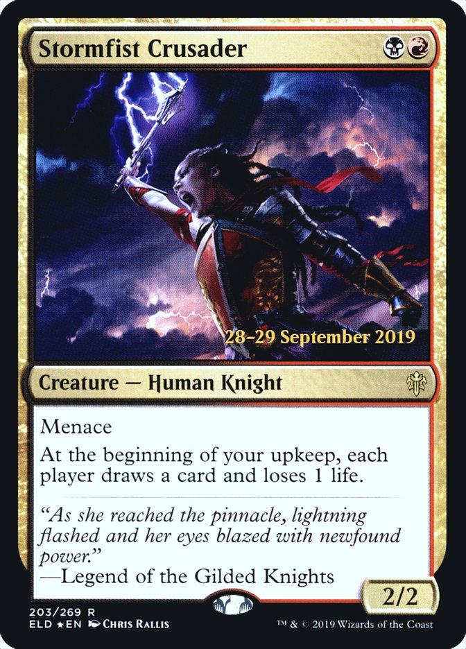 Stormfist Crusader [Throne of Eldraine Prerelease Promos] Magic: The Gathering