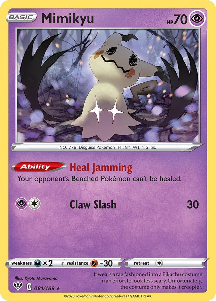 Mimikyu (081/189) (Cosmos Holo) [Sword & Shield: Darkness Ablaze] Pokémon