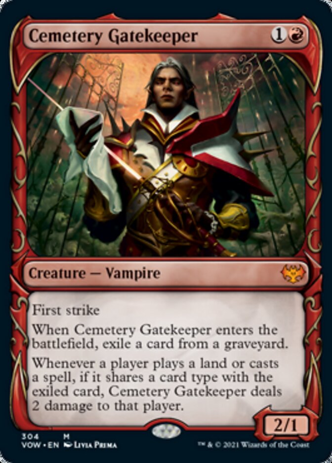 Cemetery Gatekeeper (Showcase Fang Frame) [Innistrad: Crimson Vow] Magic: The Gathering