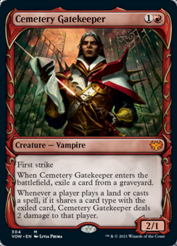 Cemetery Gatekeeper (Showcase Fang Frame) [Innistrad: Crimson Vow] Magic: The Gathering