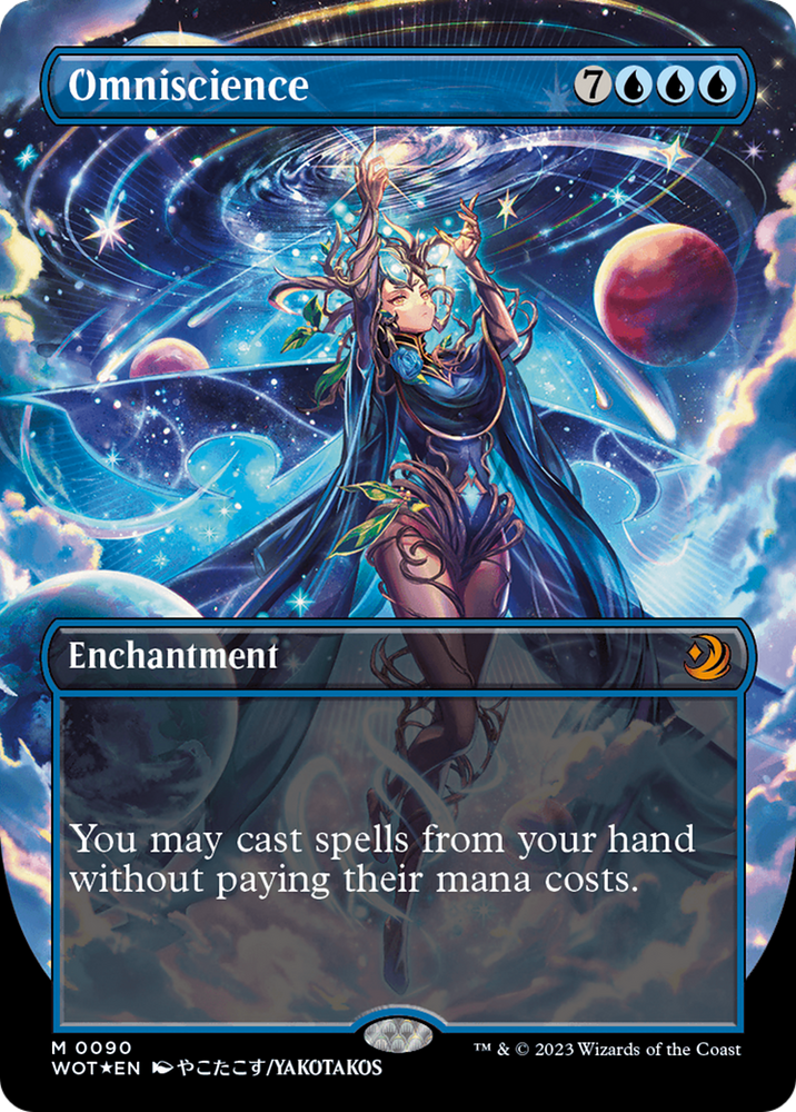 Omniscience (Anime Borderless) (Confetti Foil) [Wilds of Eldraine: Enchanting Tales] Magic: The Gathering