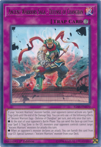 Ancient Warriors Saga - Defense of Changban [IGAS-EN070] Rare Yu-Gi-Oh!