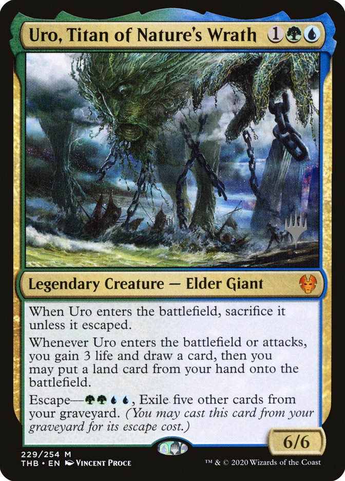 Uro, Titan of Nature's Wrath (Promo Pack) [Theros Beyond Death Promos] Magic: The Gathering