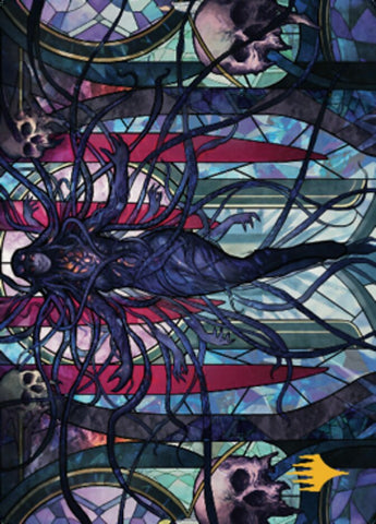 Braids, Arisen Nightmare Art Card 2 (Gold-Stamped Signature) [Dominaria United Art Series] Magic: The Gathering