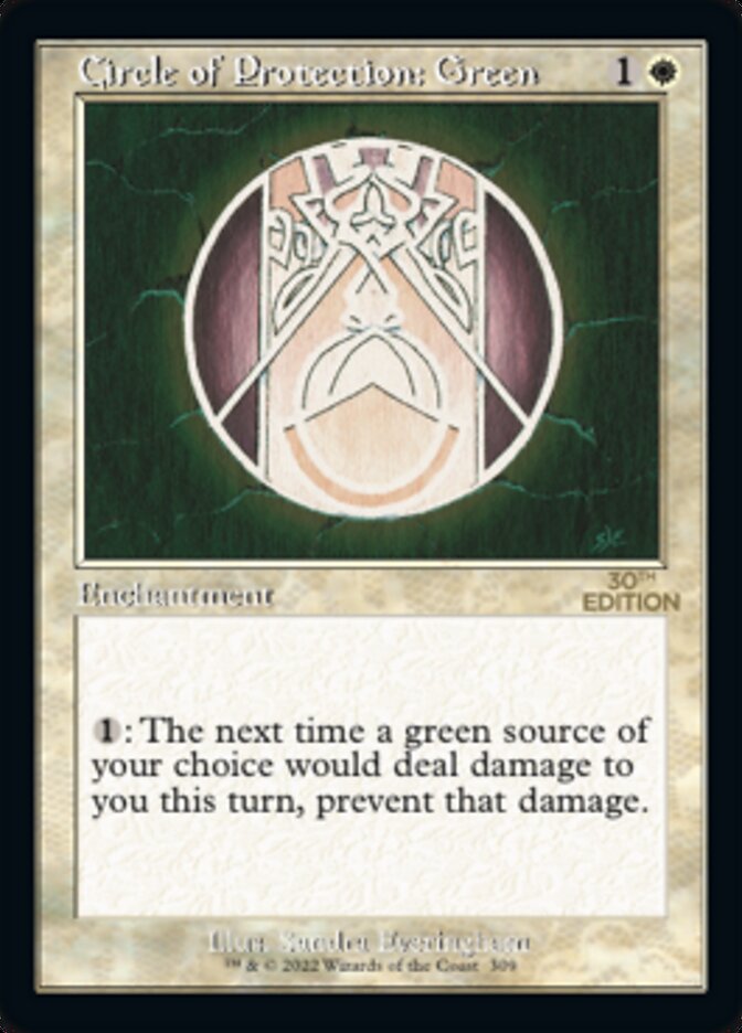 Circle of Protection: Green (Retro) [30th Anniversary Edition] Magic: The Gathering