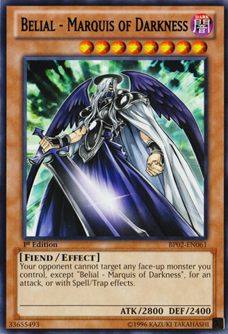 Belial - Marquis of Darkness [BP02-EN061] Mosaic Rare Yu-Gi-Oh!