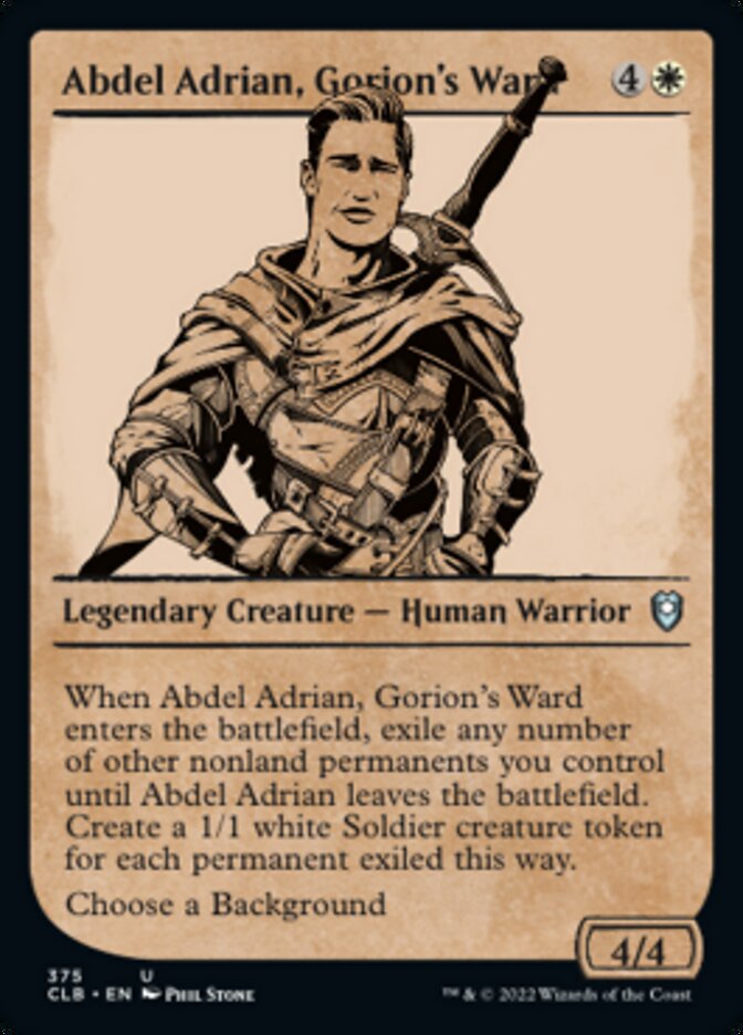 Abdel Adrian, Gorion's Ward (Showcase) [Commander Legends: Battle for Baldur's Gate] Magic: The Gathering