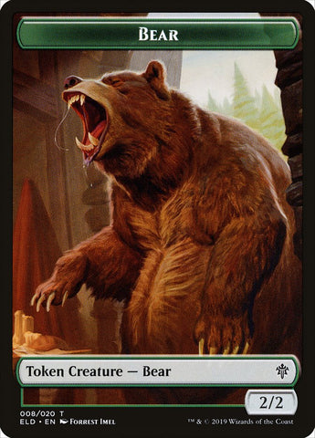 Bear Token [Throne of Eldraine Tokens] Magic: The Gathering