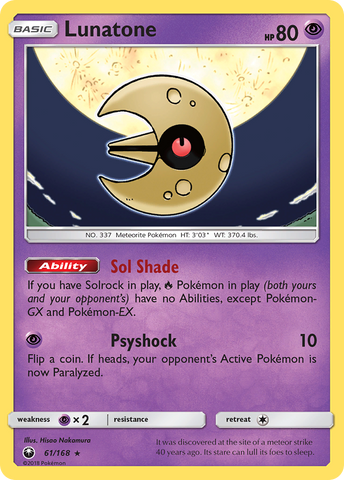 Lunatone (61/168) [Sun & Moon: Celestial Storm] Pokémon