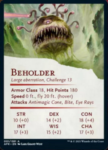 Beholder Art Card [Dungeons & Dragons: Adventures in the Forgotten Realms Art Series] Magic: The Gathering