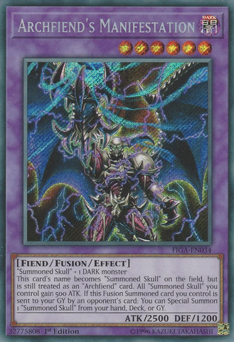 Archfiend's Manifestation [FIGA-EN034] Secret Rare Yu-Gi-Oh!