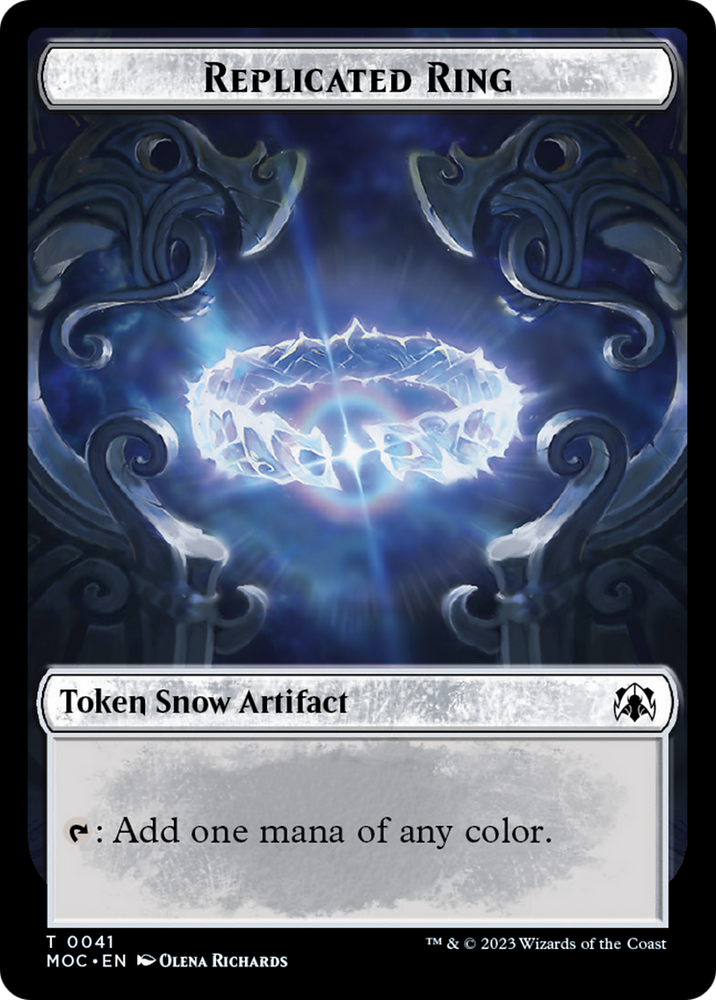 Food // Replicated Ring Double-Sided Token [March of the Machine Commander Tokens] Magic: The Gathering