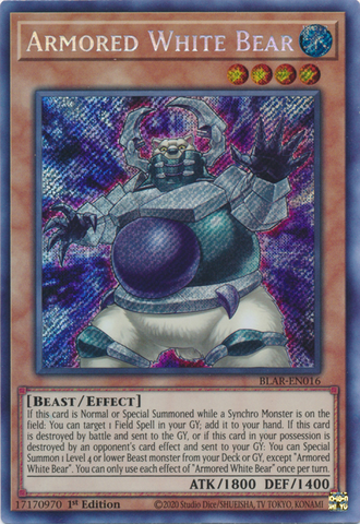 Armored White Bear [BLAR-EN016] Secret Rare Yu-Gi-Oh!