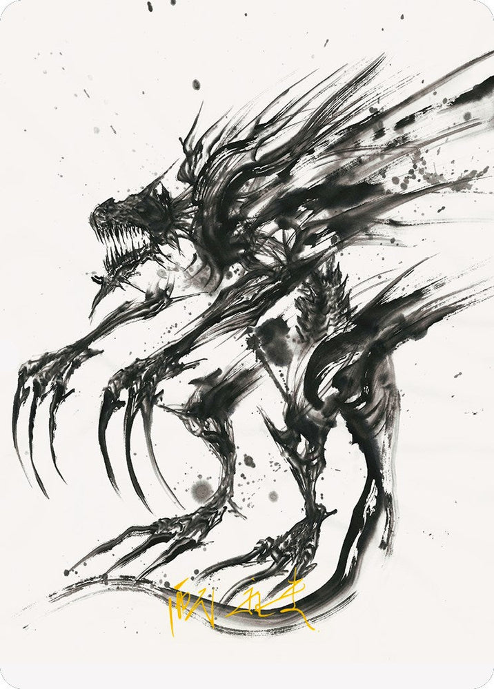 Phyrexian Obliterator Art Card (Gold-Stamped Signature) [Phyrexia: All Will Be One Art Series] Magic: The Gathering