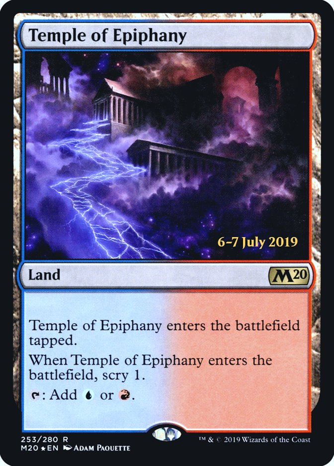 Temple of Epiphany [Core Set 2020 Prerelease Promos] Magic: The Gathering