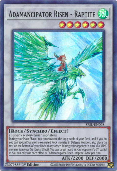 Adamancipator Risen - Raptite [SESL-EN008] Super Rare Yu-Gi-Oh!