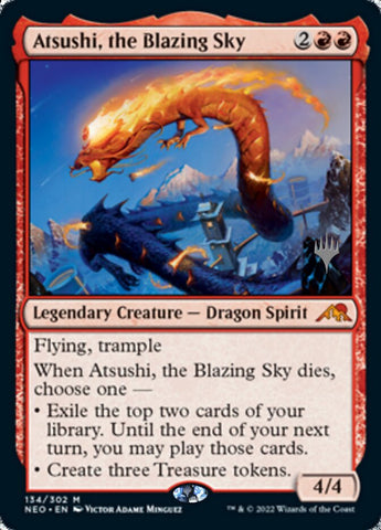 Atsushi, the Blazing Sky (Promo Pack) [Kamigawa: Neon Dynasty Promos] Magic: The Gathering