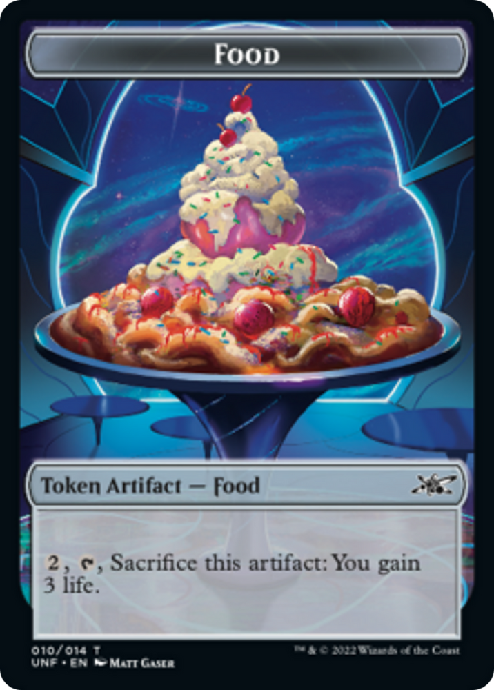 Clown Robot (002) // Food (010) Double-Sided Token [Unfinity Tokens] Magic: The Gathering