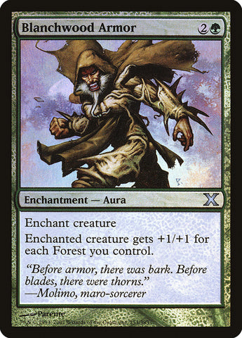 Blanchwood Armor (Premium Foil) [Tenth Edition] Magic: The Gathering