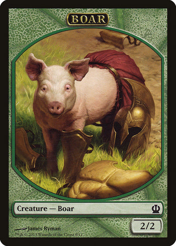 Boar Token [Theros Tokens] Magic: The Gathering