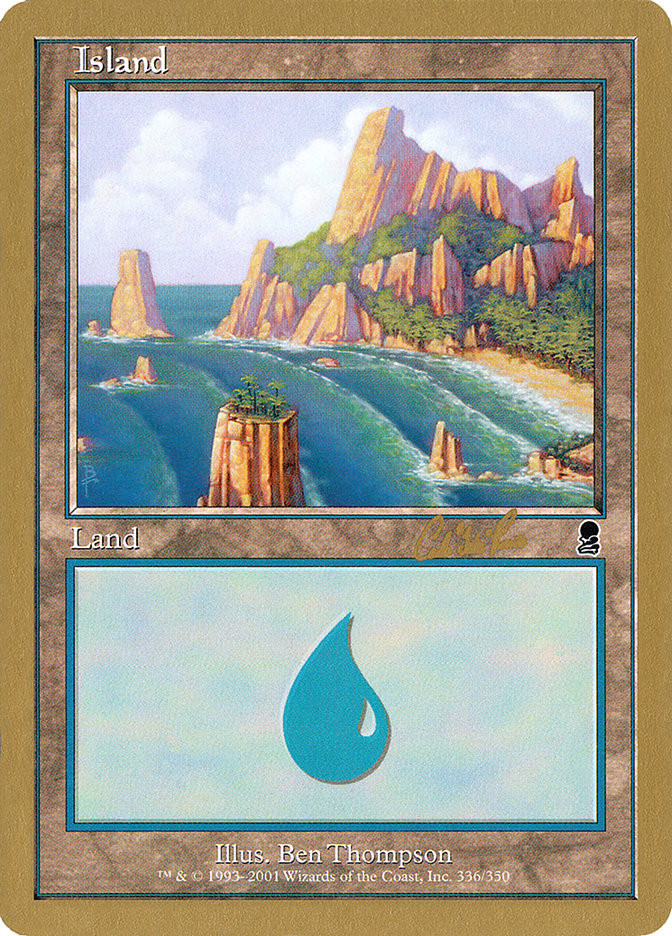 Island (cr336) (Carlos Romao) [World Championship Decks 2002] Magic: The Gathering