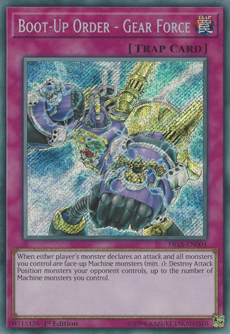 Boot-Up Order - Gear Force [FIGA-EN004] Secret Rare Yu-Gi-Oh!