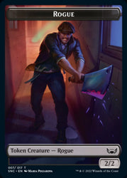 Fish // Rogue Double-Sided Token [Streets of New Capenna Tokens] Magic: The Gathering