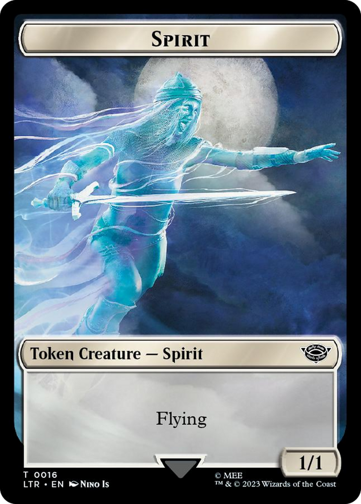 Spirit // Food (0024) Double-Sided Token (Surge Foil) [The Lord of the Rings: Tales of Middle-Earth Tokens] Magic: The Gathering