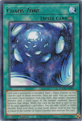Chaos Zone [TOCH-EN056] Rare Yu-Gi-Oh!