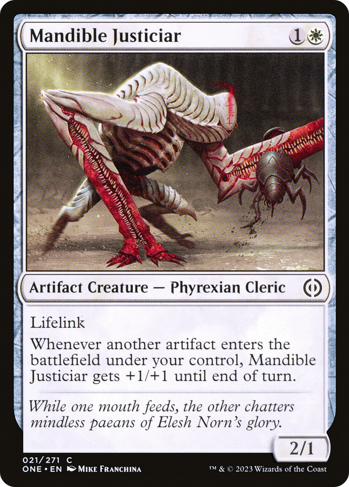 Mandible Justiciar [Phyrexia: All Will Be One] Magic: The Gathering