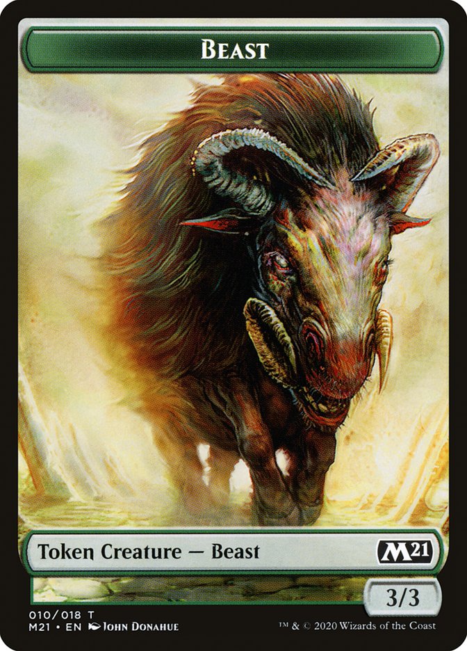 Beast Token [Core Set 2021 Tokens] Magic: The Gathering