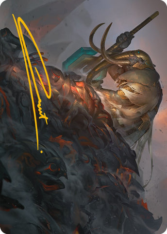 Against All Odds Art Card (Gold-Stamped Signature) [Phyrexia: All Will Be One Art Series] Magic: The Gathering