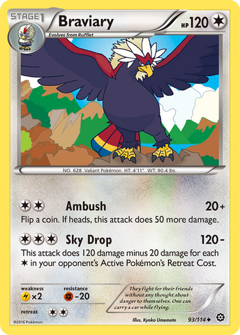 Braviary (93/114) [XY: Steam Siege] Pokémon