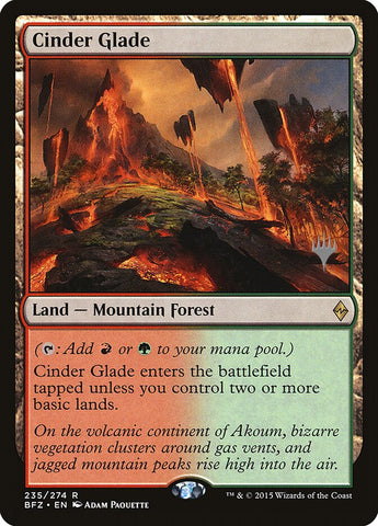 Cinder Glade [Battle for Zendikar Promos] Magic: The Gathering