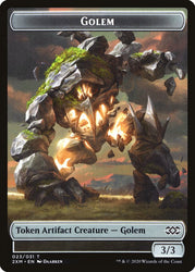 Clue // Golem Double-Sided Token [Double Masters Tokens] Magic: The Gathering